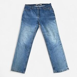 Harley Davidson Jeans Light Wash Straight Leg Y2K Vintage Grunge Size 32x30